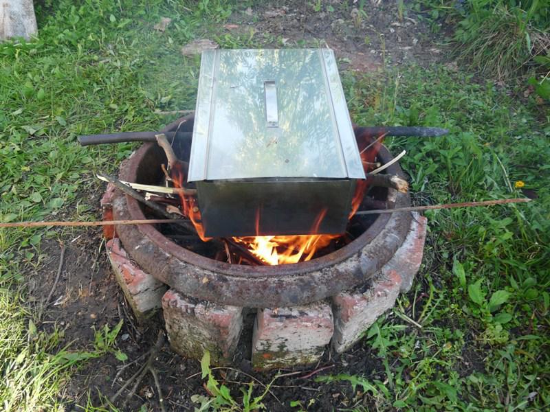 Небольшая самодельная коптильня Копчение в домашних условиях